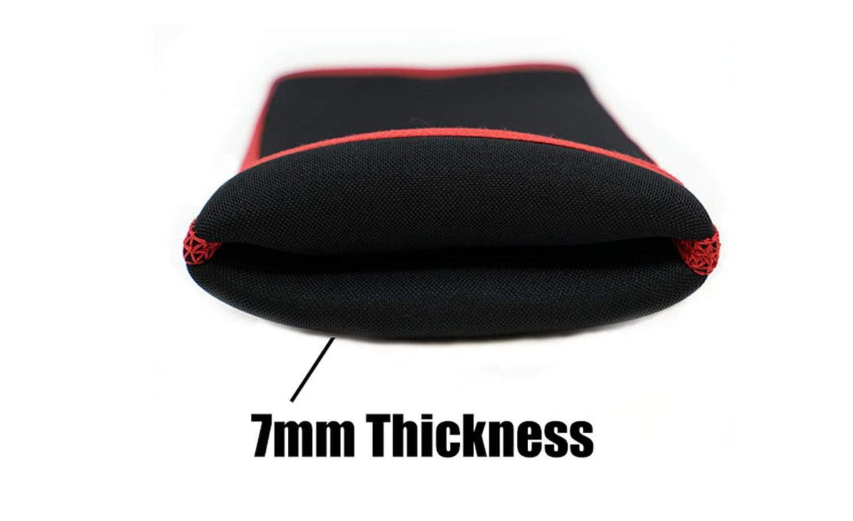 TUFF 7mm Competition Knee Sleeves (Black/Red) TuffWraps.com