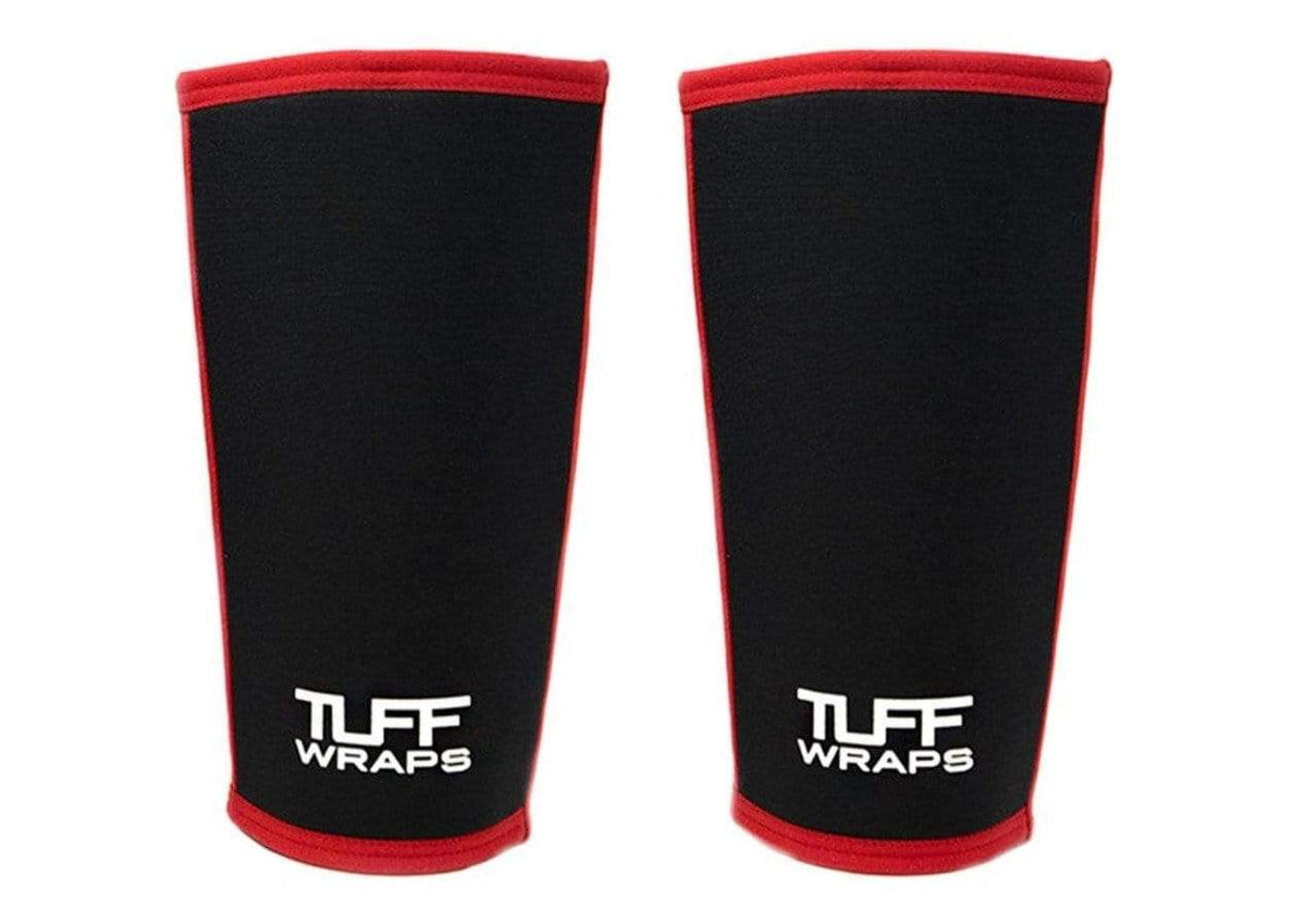 TUFF 7mm Competition Knee Sleeves (Black/Red) XS TuffWraps.com