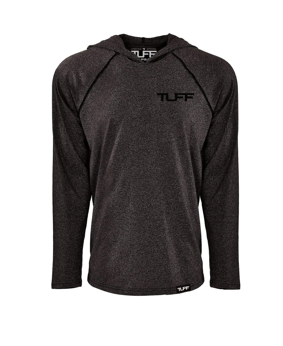 TUFF ACTV Hooded Raglan Tee S / Heather Black TuffWraps.com