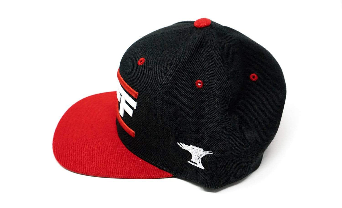 TUFF Bar&#39;d Black/Red Snapback Hat TuffWraps.com