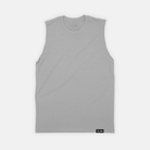 TUFF Basic Raw Edge Muscle Tank Heather Gray / S TUFF