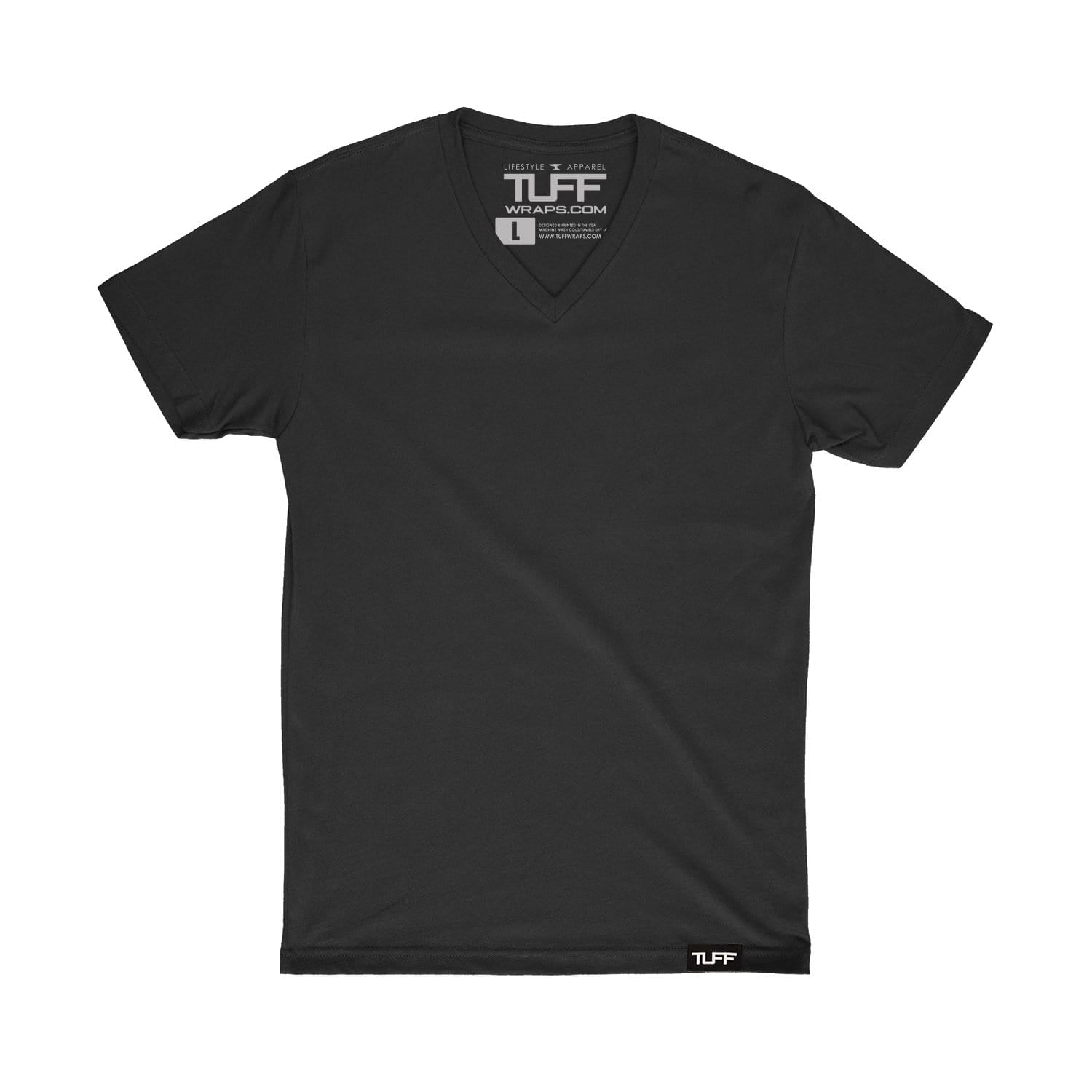 TUFF Basic V-Neck Tee S / Black TuffWraps.com
