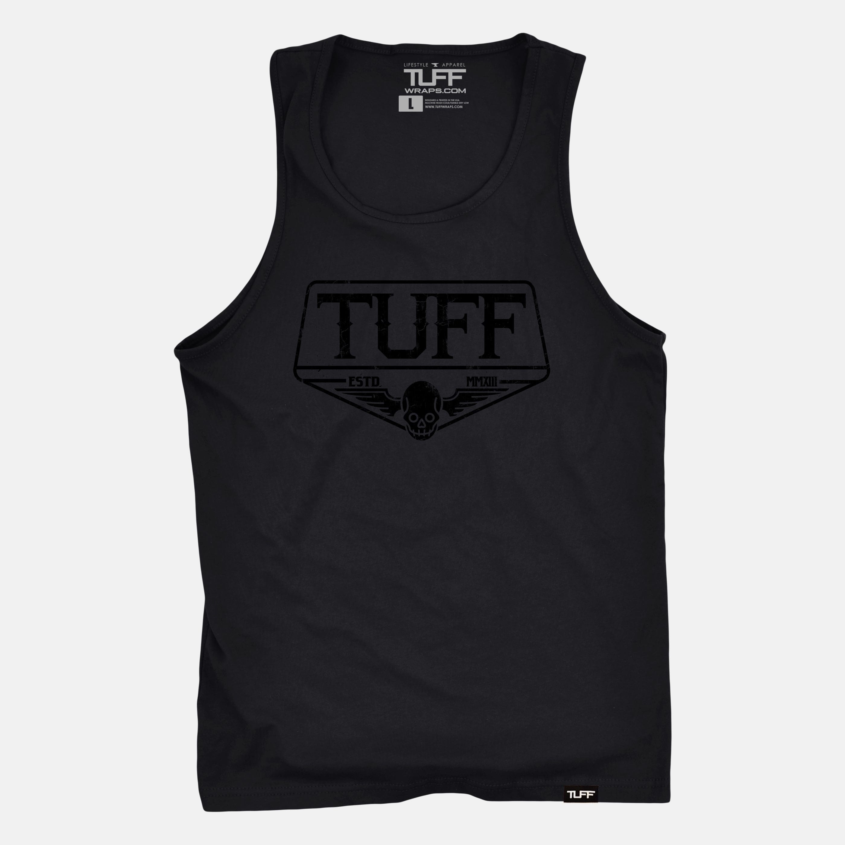 TUFF Blackout Skull Wings Tank S TuffWraps.com
