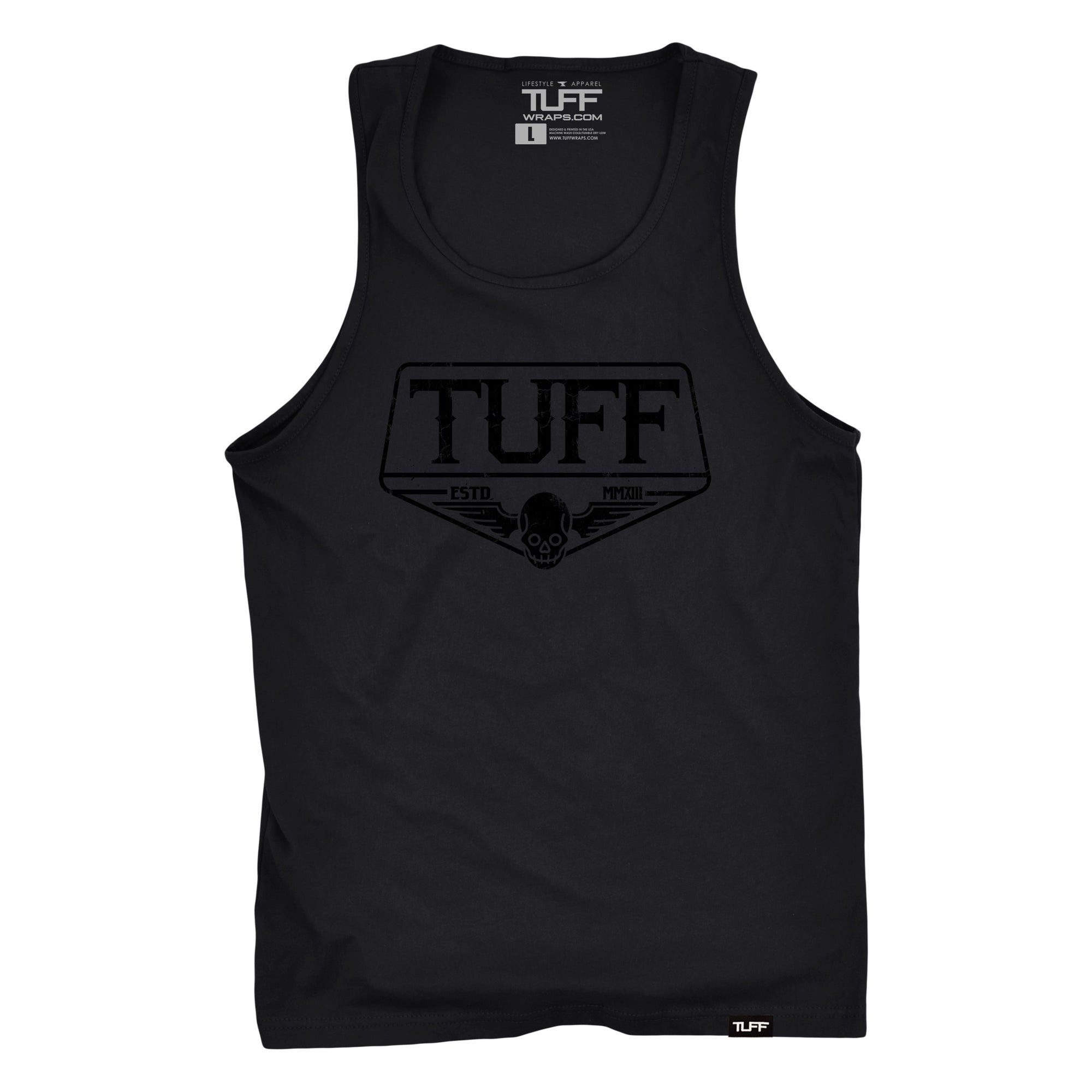 TUFF Blackout Skull Wings Tank TuffWraps.com