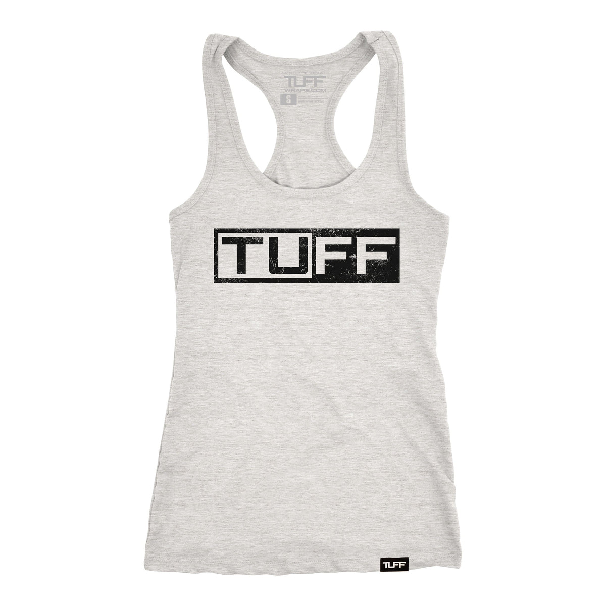 TUFF Block Racerback Tank XS / Heather Gray TuffWraps.com