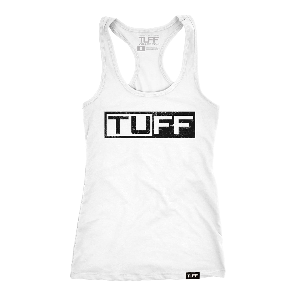 TUFF Block Racerback Tank XS / White TuffWraps.com