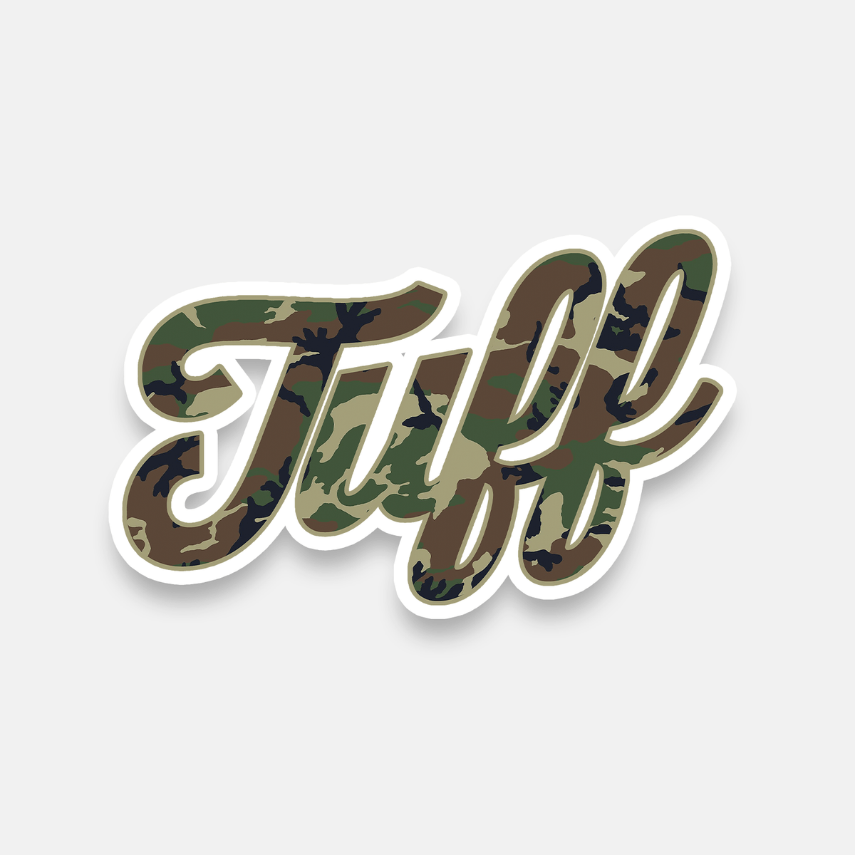 TUFF Camo Script Sticker – TuffWraps.com