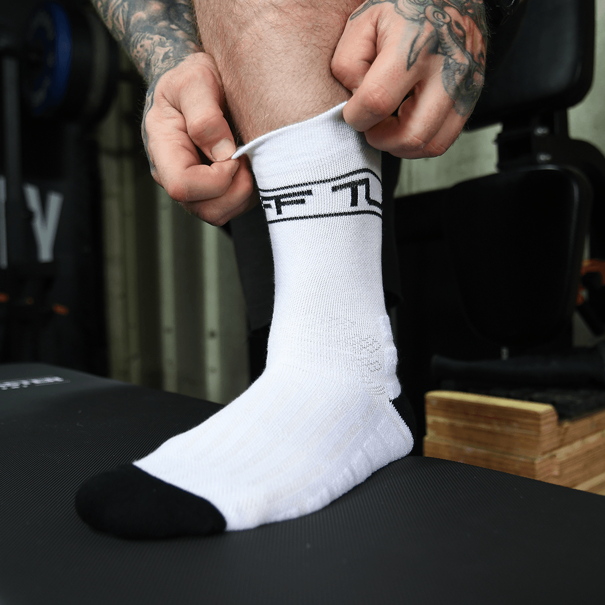 TUFF Crew Socks - White TuffWraps.com