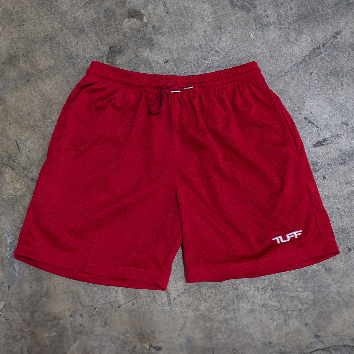 TUFF Essentials 6&quot; Mesh Shorts Small / Maroon TuffWraps.com