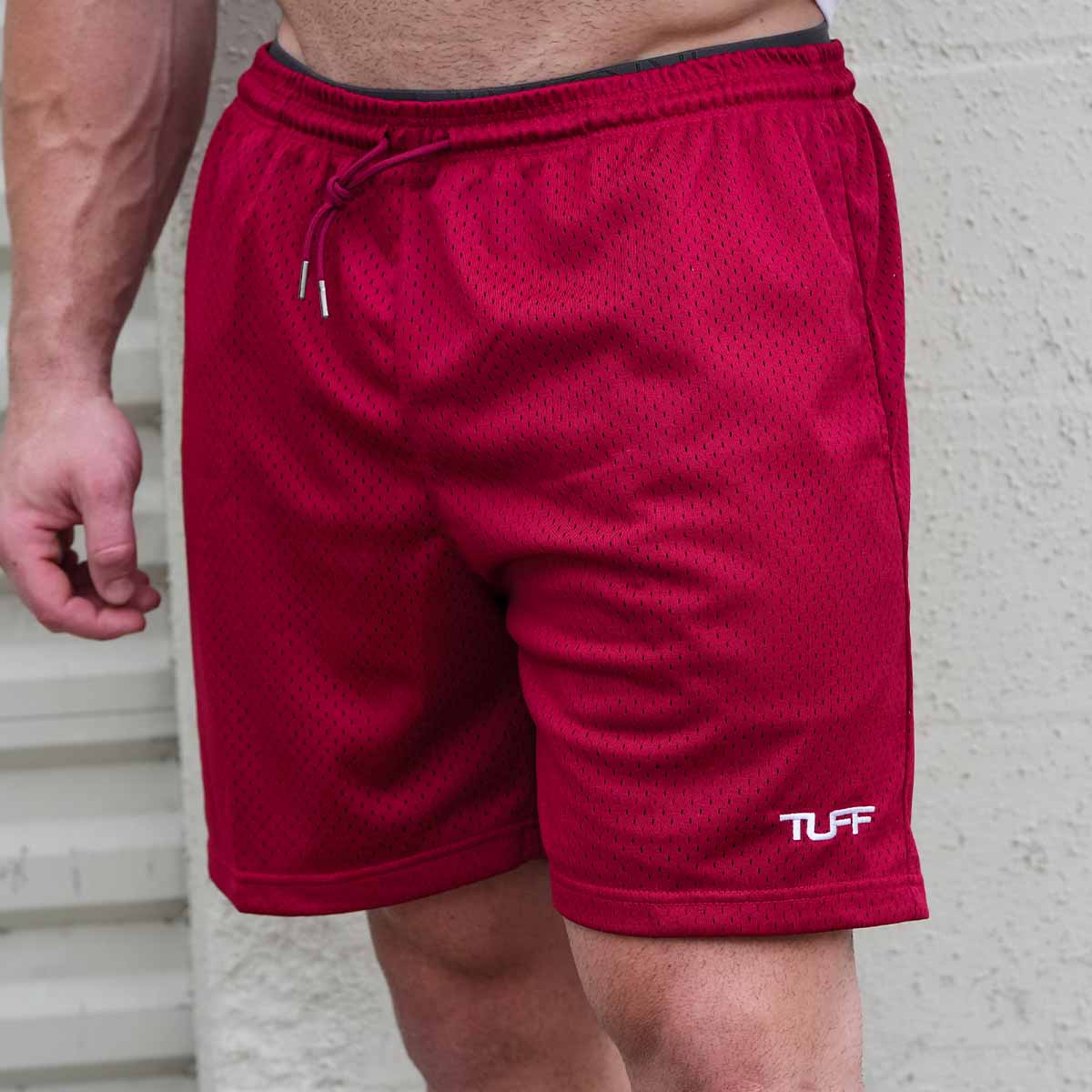 TUFF Essentials Mesh Shorts Small / Maroon TuffWraps.com