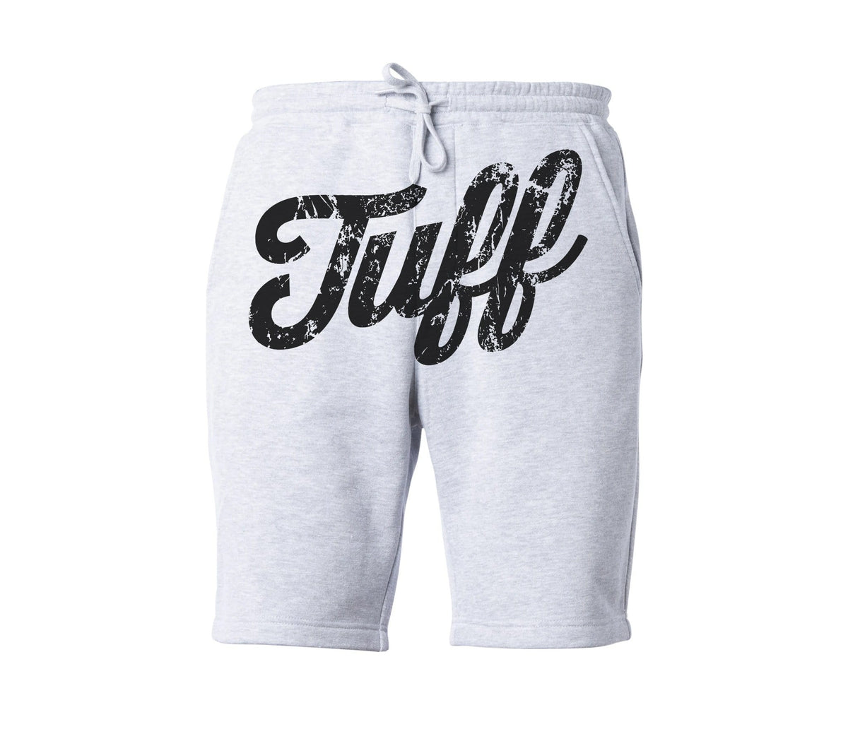 TUFF Front Script Tapered Fleece Shorts XS / Gray TuffWraps.com