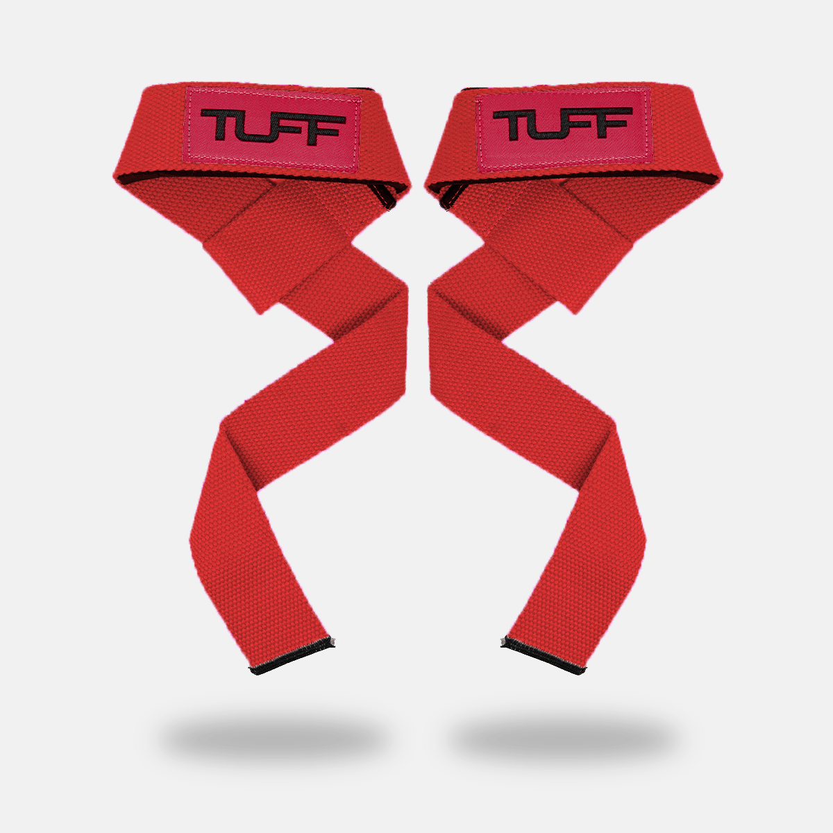TUFF Lifting Straps | Premium Padded Lifting Straps With Neoprene Red TuffWraps.com