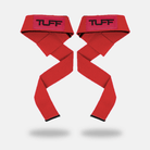 TUFF Lifting Straps | Premium Padded Lifting Straps With Neoprene Red TuffWraps.com