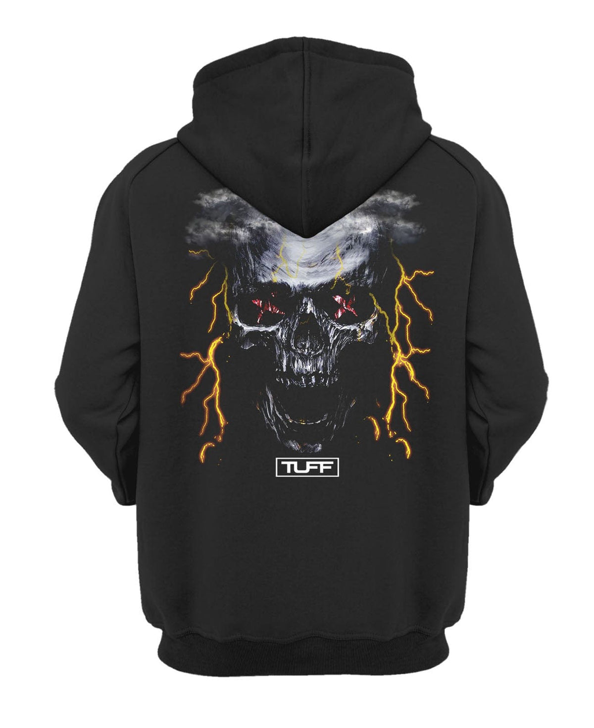 TUFF Lightning Skull Hooded Sweatshirt XS / Black TuffWraps.com