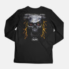 TUFF Lightning Skull Long Sleeve Tee Black / S TuffWraps.com