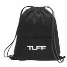 TUFF Logo Fleece Cinch Bag Black TuffWraps.com