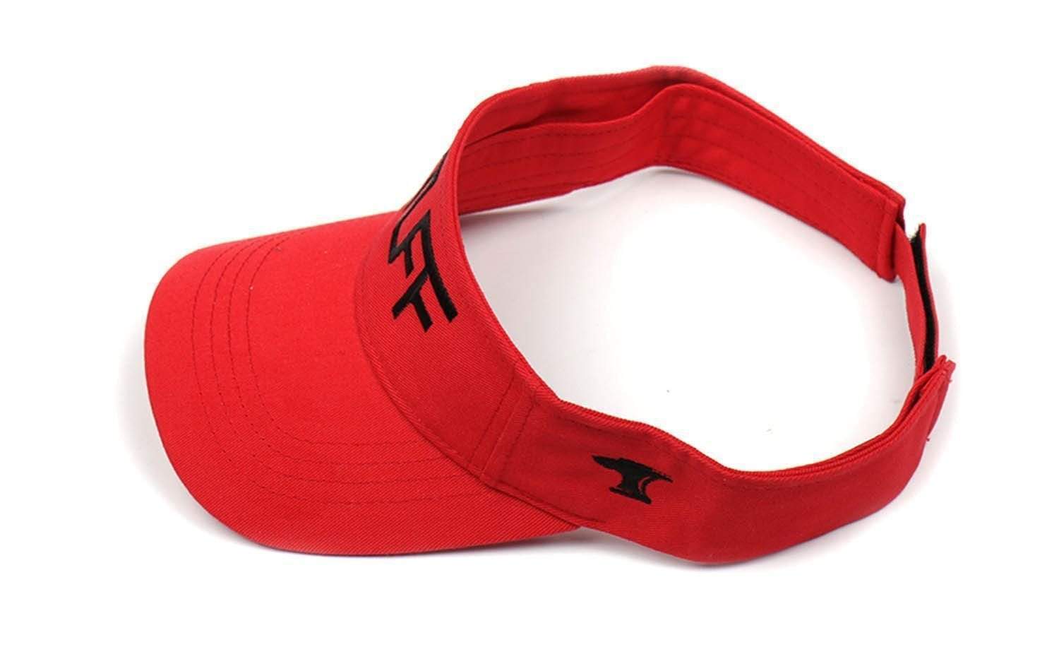 Red sun visor hats on sale