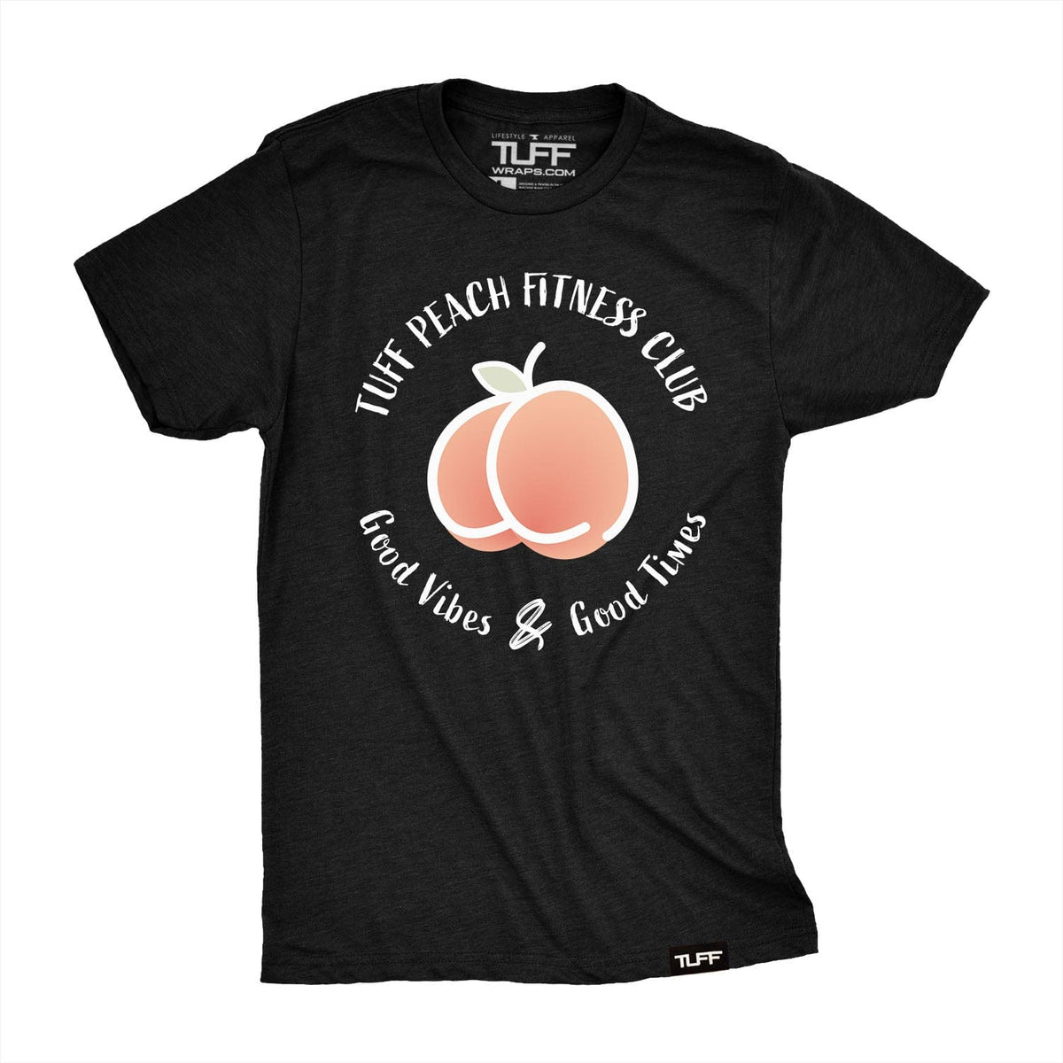 TUFF Peach Fitness Club Tee S / Black TuffWraps.com