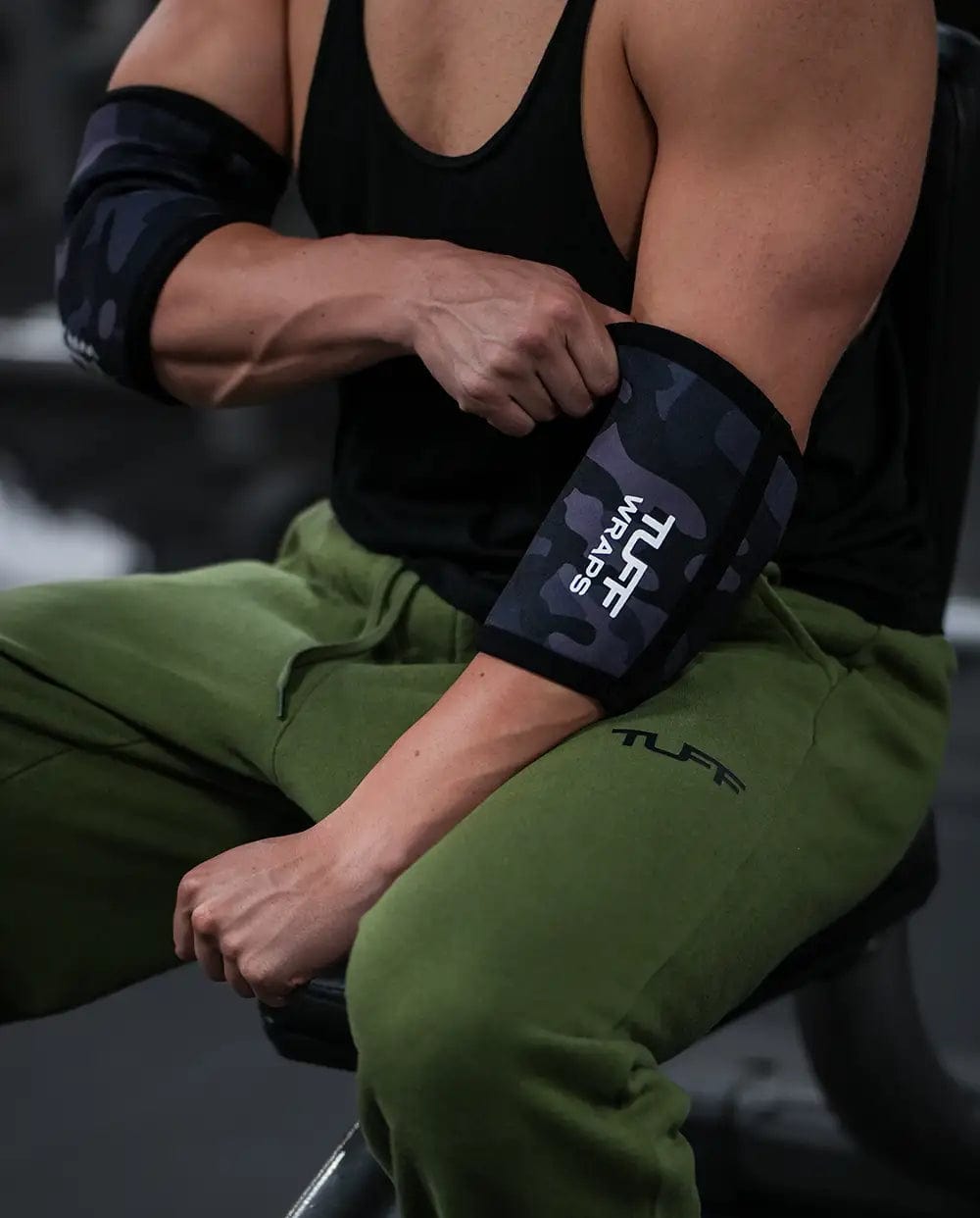 TUFF Power Elbow Sleeves (Black Camo) TuffWraps.com