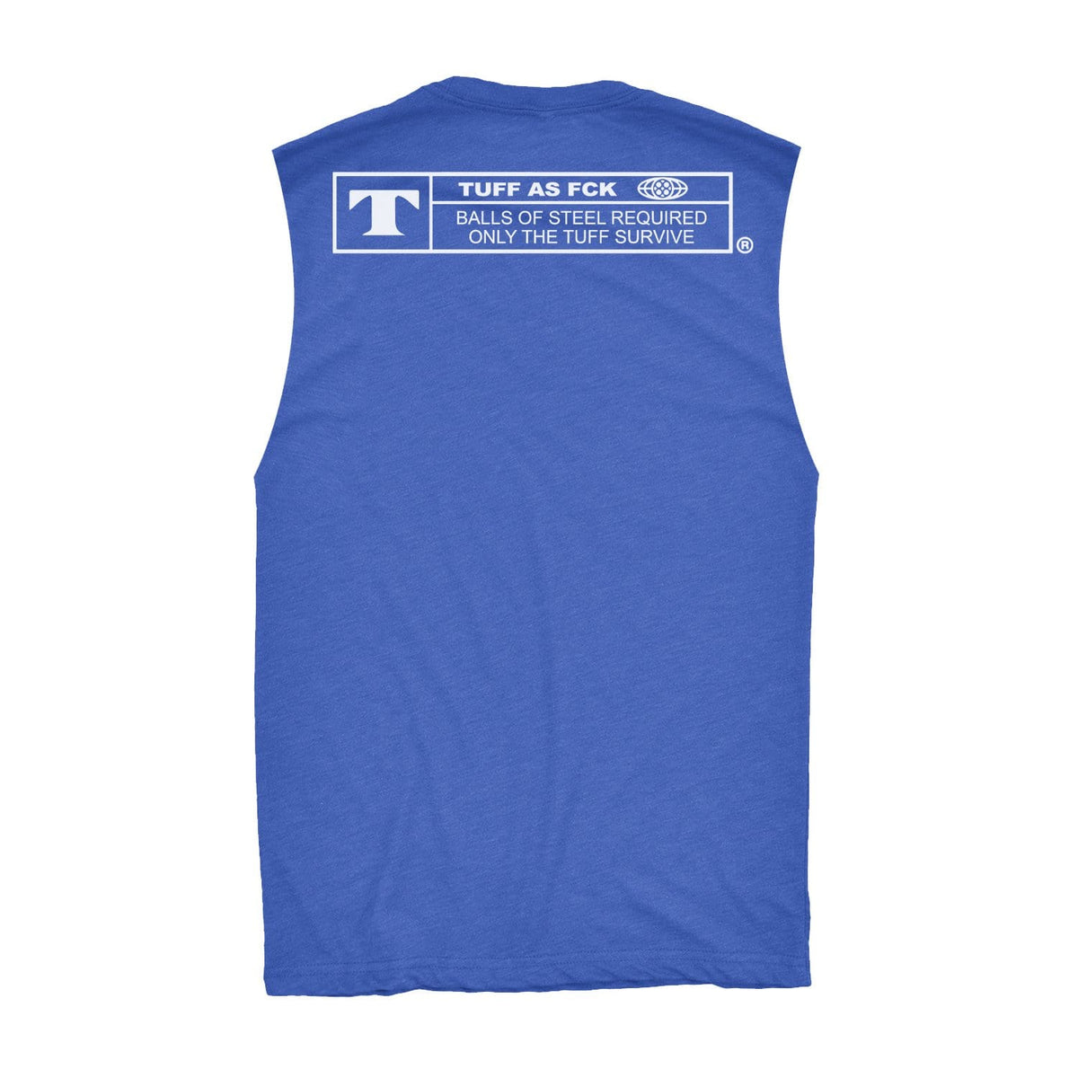 TUFF Rated Raw Edge Muscle Tank S / Royal Blue TuffWraps.com