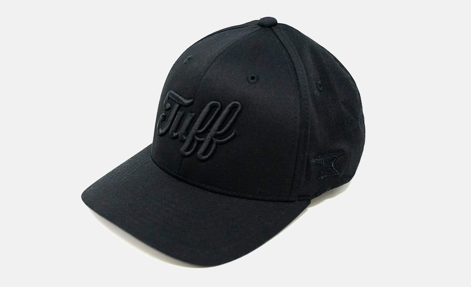 TUFF Script All Black Flexfit Hat TuffWraps.com