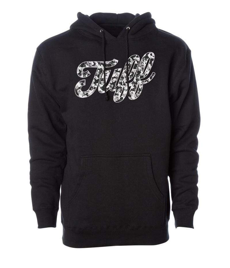 TUFF Script Black Camo Hooded Sweatshirt TuffWraps.com