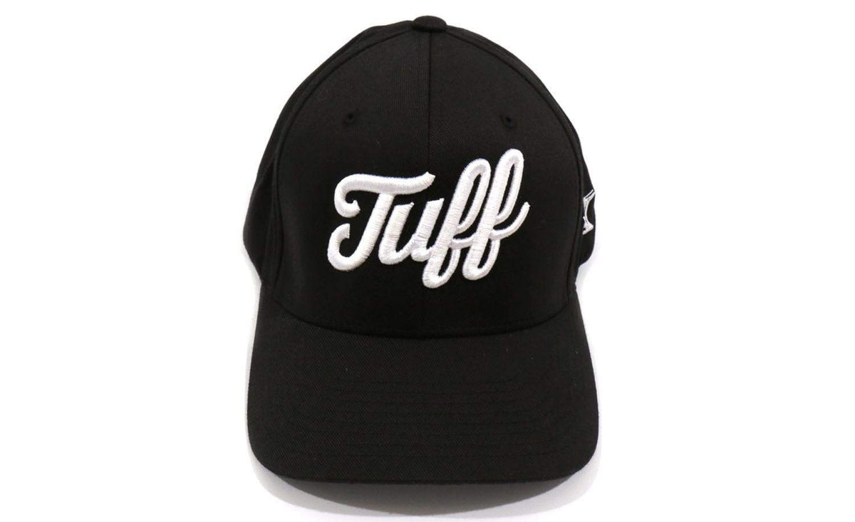 TUFF Script Black Flexfit Hat XS (6 5/8&quot; - 7 1/8&quot;) / Black TuffWraps.com