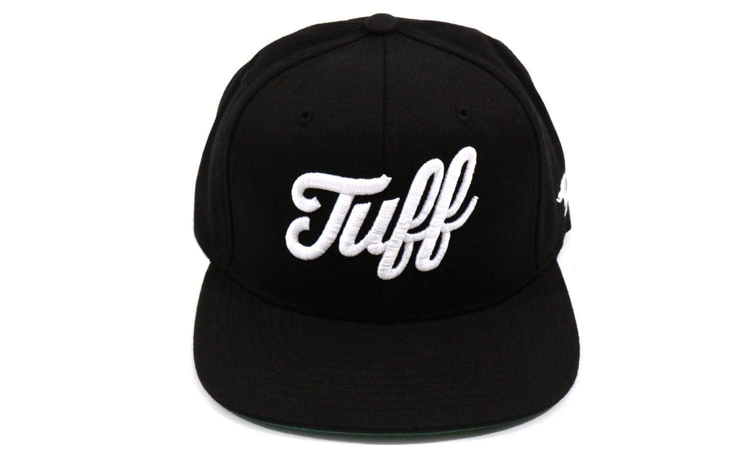 TUFF Script Black Snapback Hat TuffWraps.com