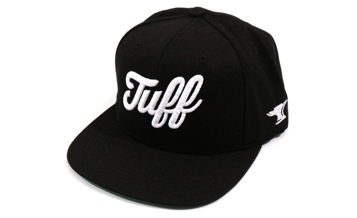 TUFF Script Black Snapback Hat TuffWraps.com