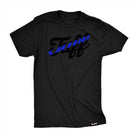 TUFF Script Blue Line Tee S / Black TuffWraps.com