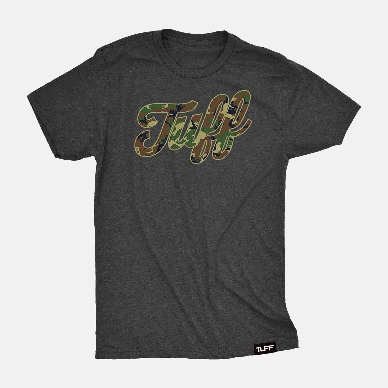 TUFF Script Camo Tee Black / S TuffWraps.com