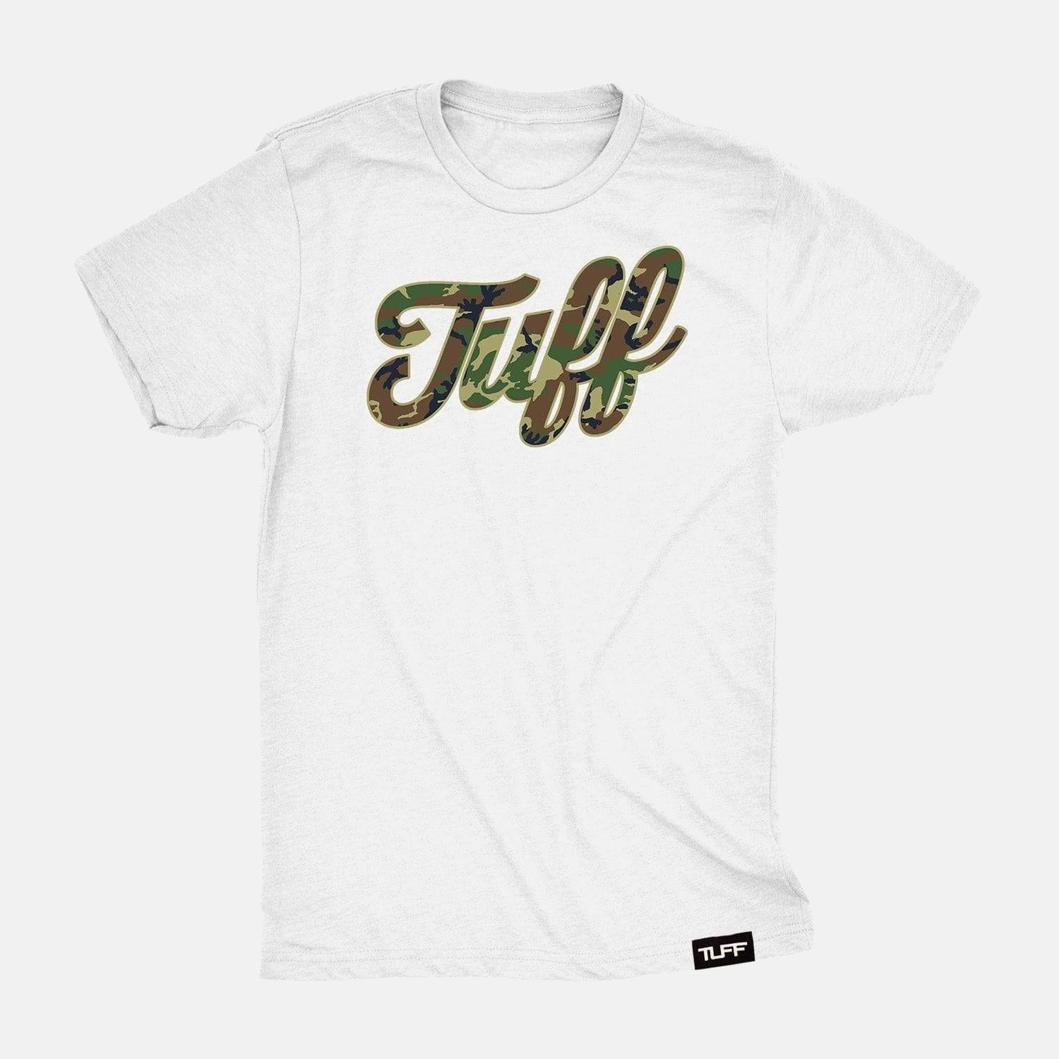 TUFF Script Camo Tee White / S TuffWraps.com