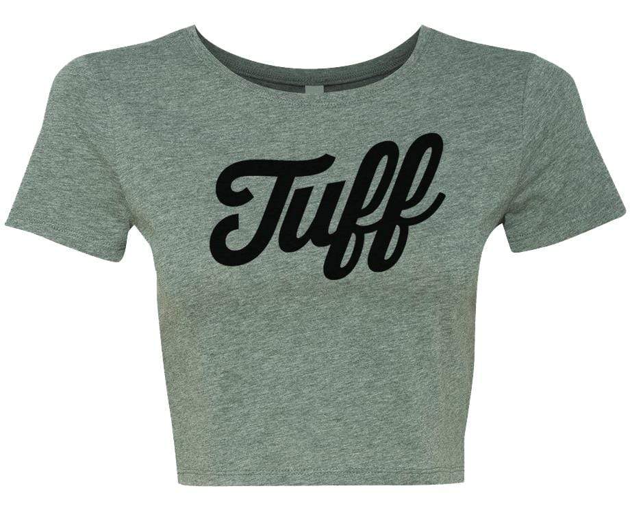 TUFF Script Crop Top XS/S / Miitary Green TuffWraps.com