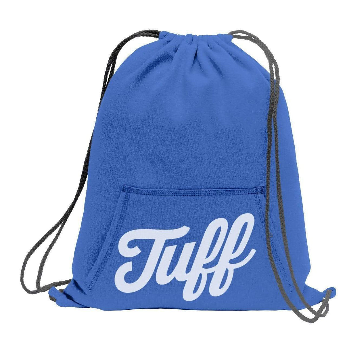 TUFF Script Fleece Cinch Bag Royal Blue TuffWraps.com