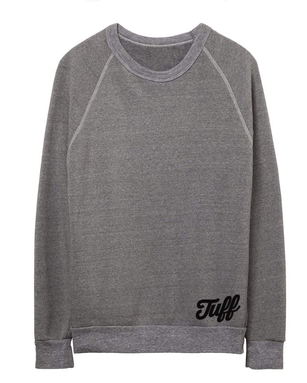 TUFF Script Fleece Sweatshirt - Gray XS TuffWraps.com