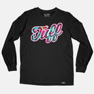 TUFF Script Graffiti Long Sleeve Tee Black / S TuffWraps.com