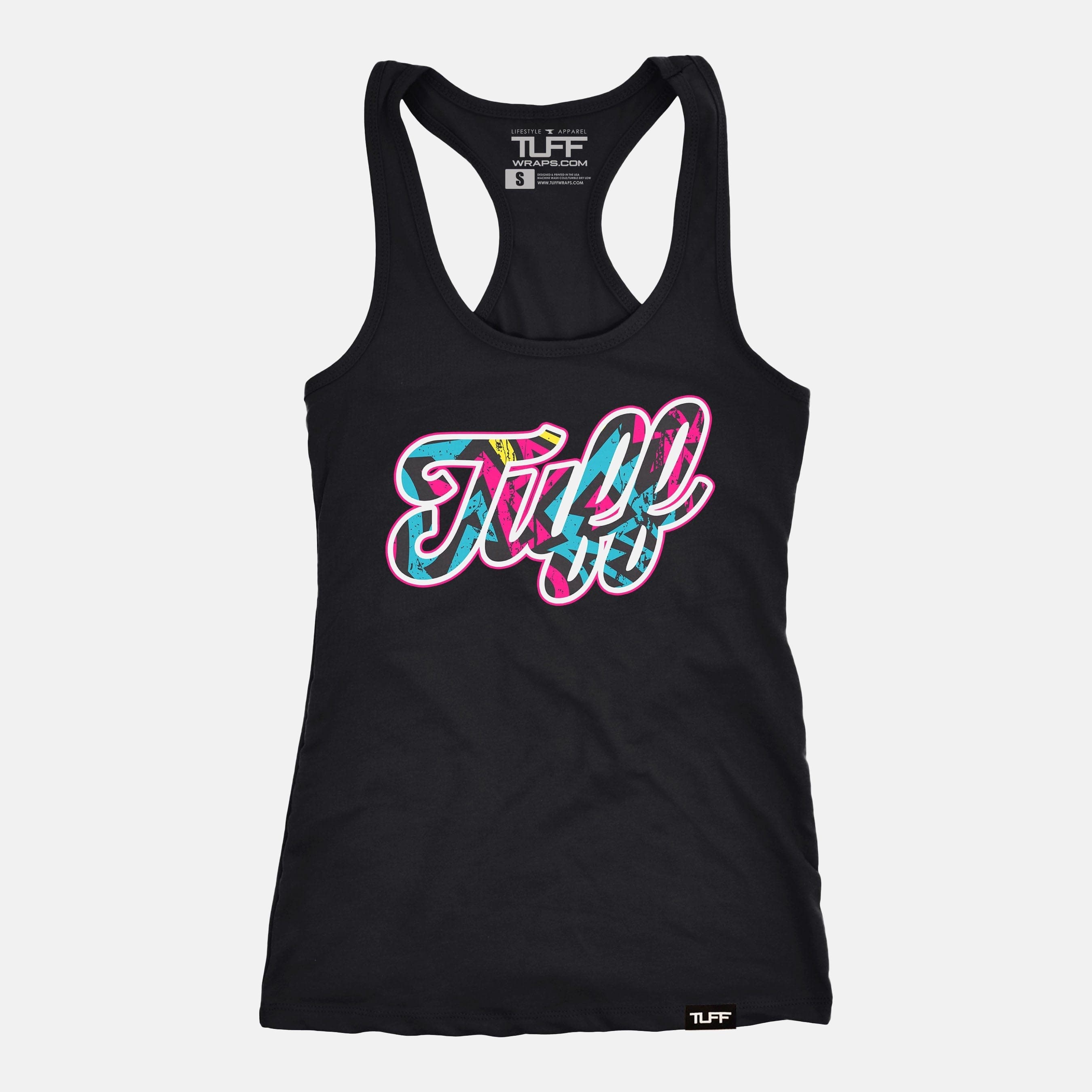 TUFF Script Graffiti Racerback Tank Black / XS TuffWraps.com