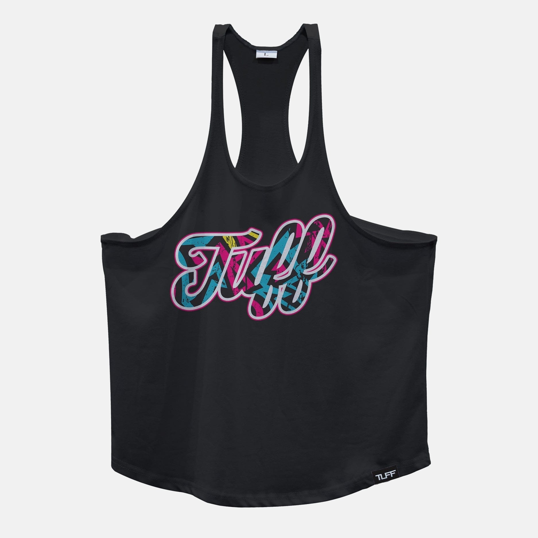 TUFF Script Graffiti Stringer Tank Top Black / S TuffWraps.com