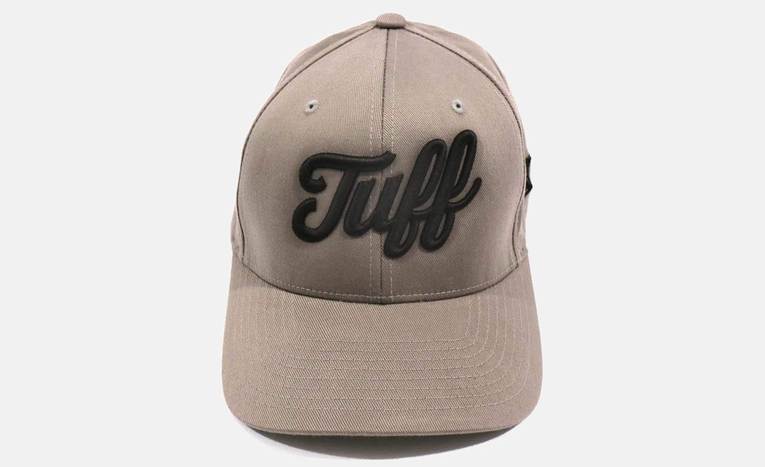 TUFF Script Gray Flexfit Hat S/M (6 3/4"-7 1/4") / Dark Gray TuffWraps.com