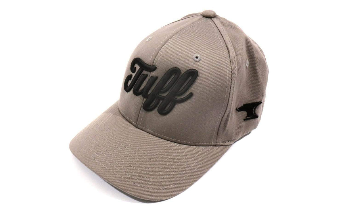 TUFF Script Gray Flexfit Hat S/M (6 3/4&quot;-7 1/4&quot;) / Dark Gray TuffWraps.com