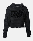 TUFF Script Hooded Cropped Fleece Black Camo / XS TuffWraps.com