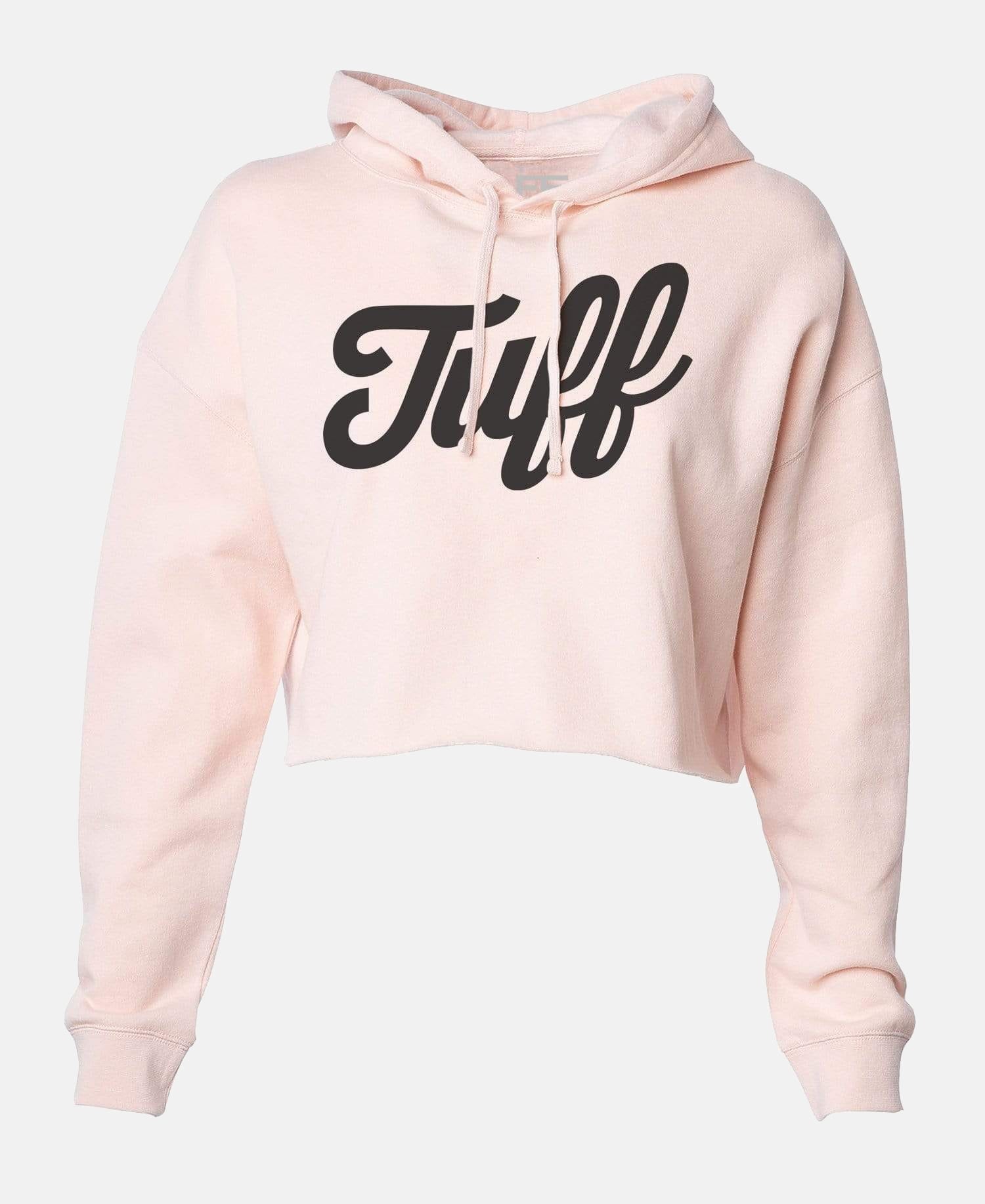 TUFF Script Hooded Cropped Fleece Peach / XS TuffWraps.com