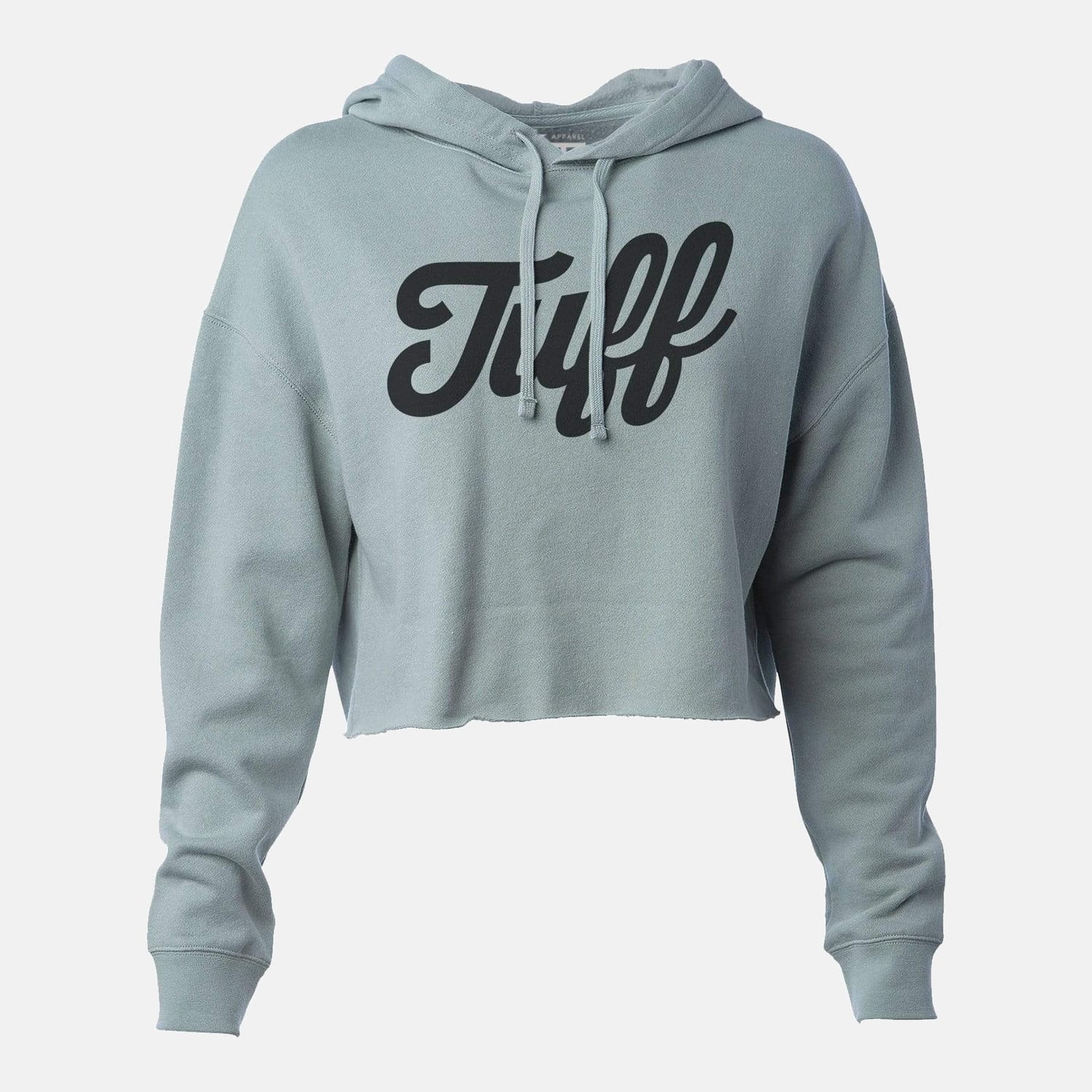 TUFF Script Hooded Cropped Fleece Sage Green / XS TuffWraps.com