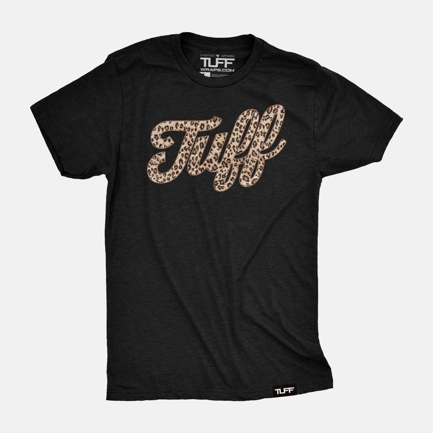 TUFF Script Leopard Tee Black / S TuffWraps.com