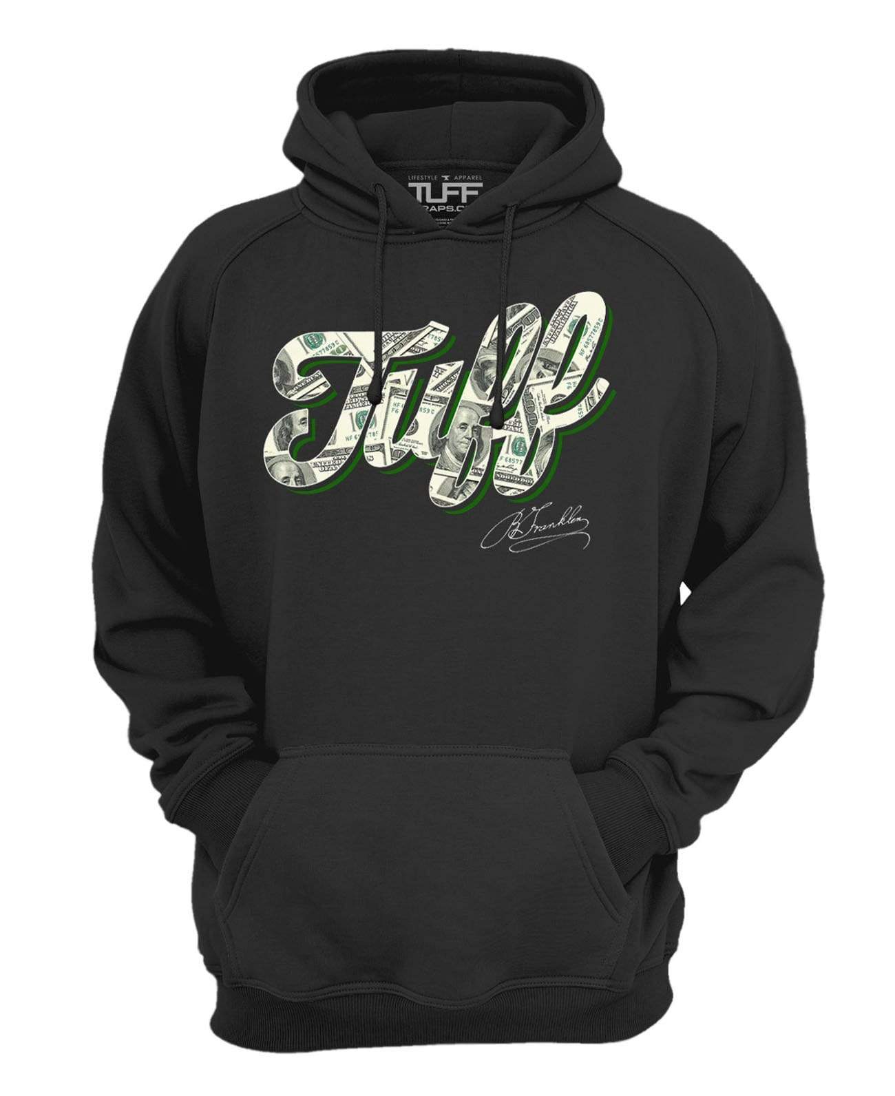 TUFF Script Money Hooded Sweatshirt XS / Black TuffWraps.com