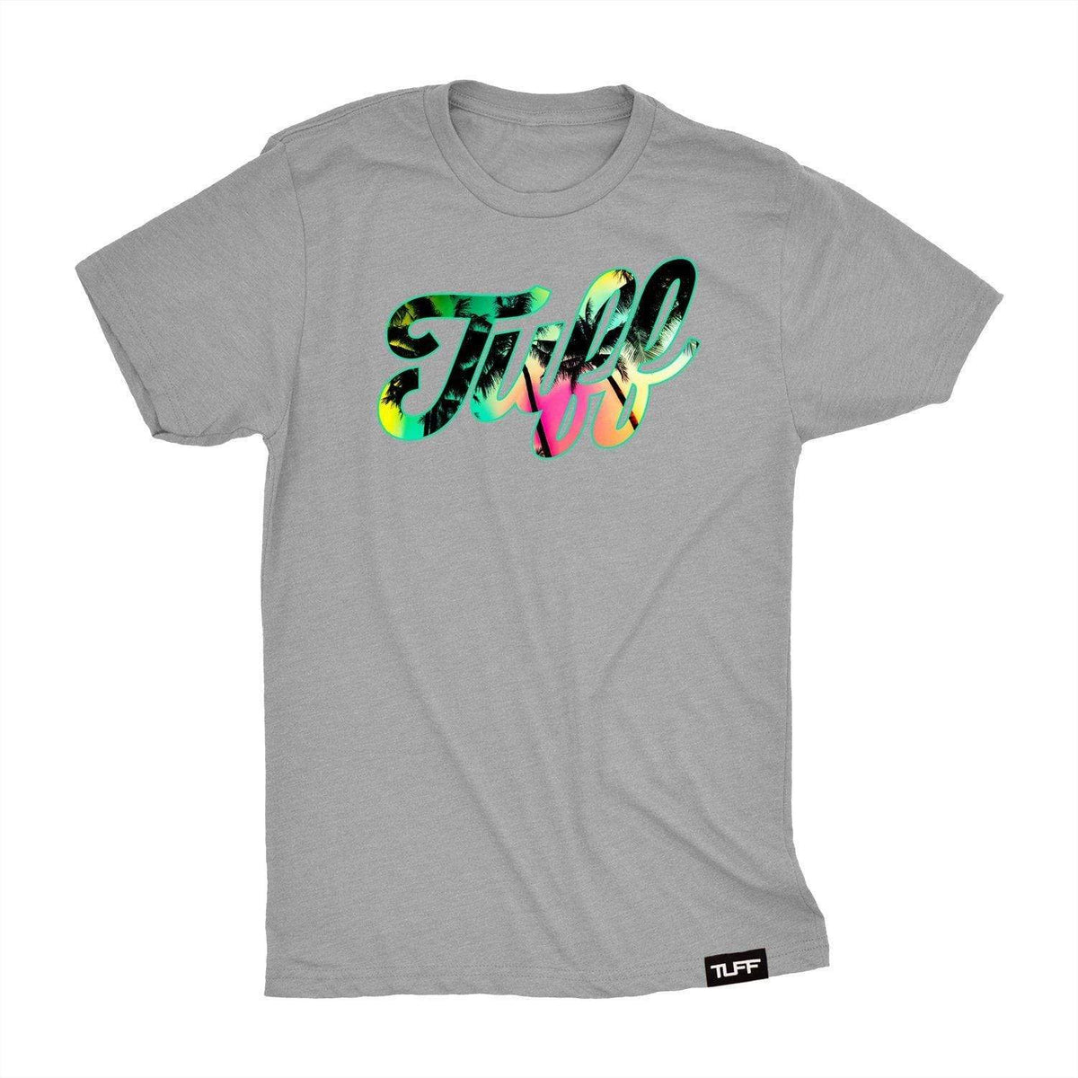 TUFF Script Palm Tee S / Heather Gray TuffWraps.com