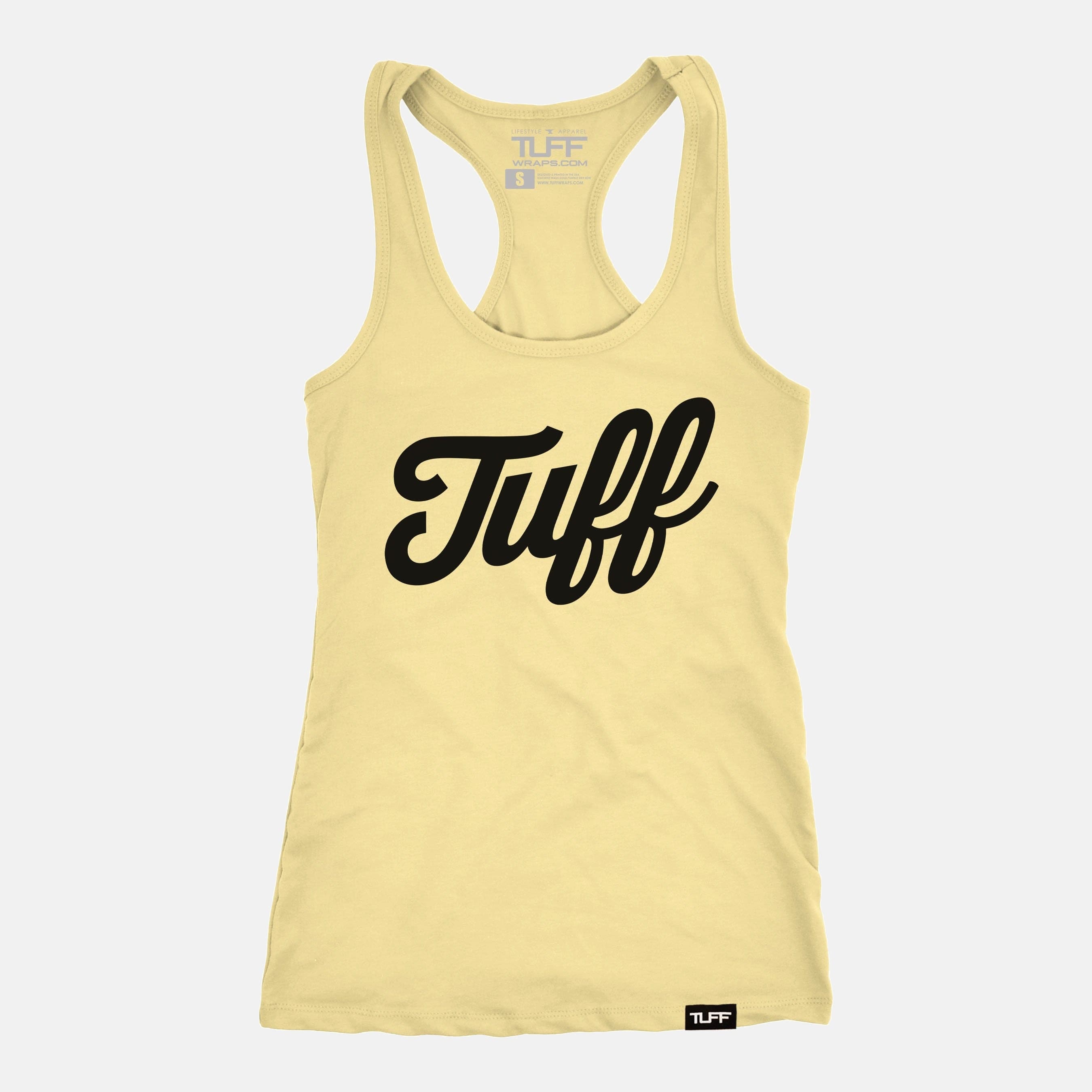 TUFF Script Racerback Tank Banana Cream / XS TuffWraps.com