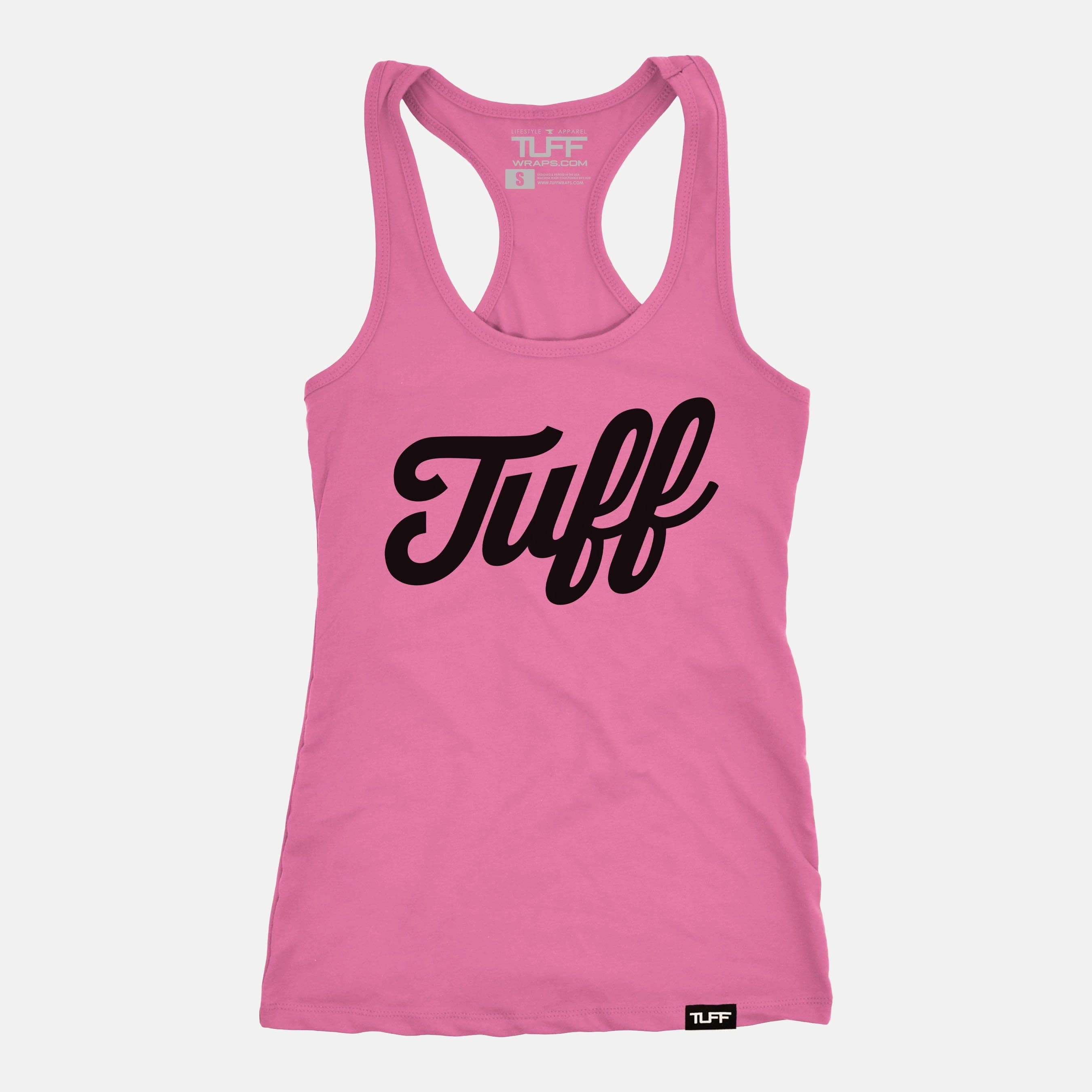 TUFF Script Racerback Tank Hot Pink / XS TuffWraps.com