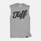 TUFF Script Raw Edge Muscle Tank Heather Gray / S TuffWraps.com