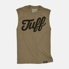 TUFF Script Raw Edge Muscle Tank Military Green / S TuffWraps.com